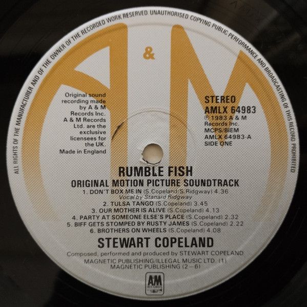 Rumble Fish (Original Motion Picture Soundtrack)