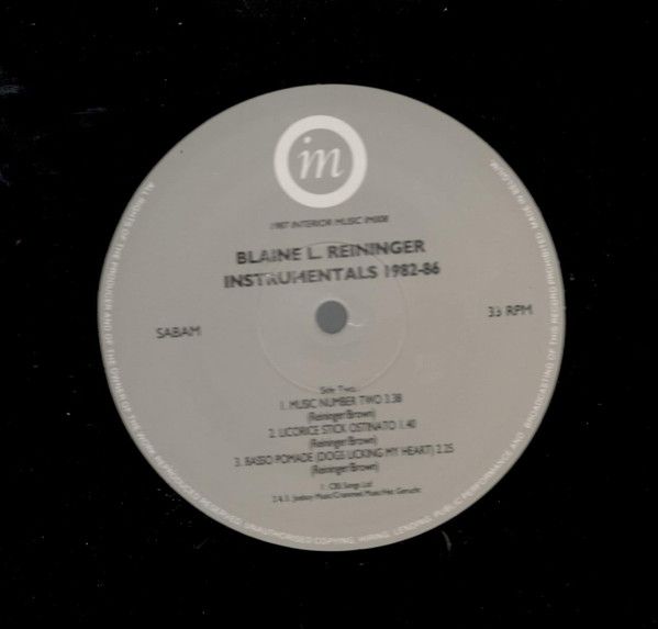 Instrumentals 1982-86