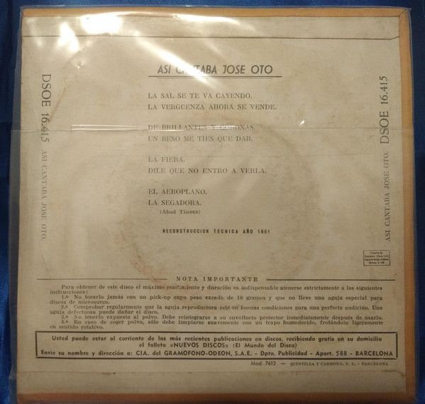 Así Cantaba Jose Oto