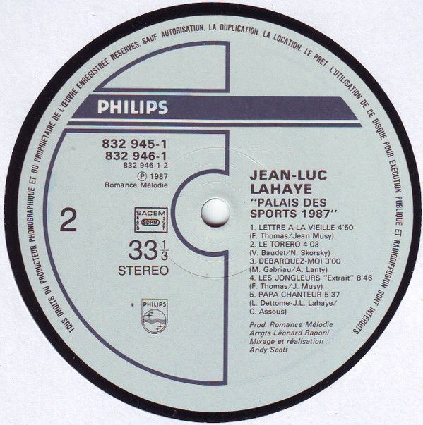 Live Palais Des Sports 1987