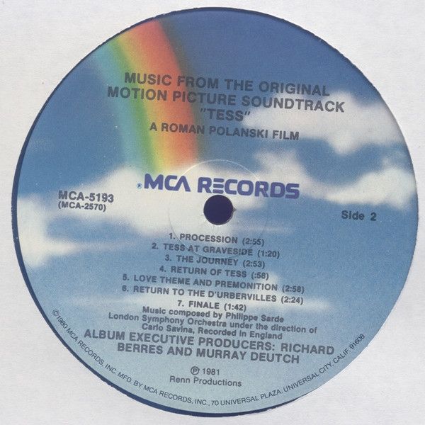'Tess' - Music From The Original Motion Picture Soundtrack - A Roman Polanski Film