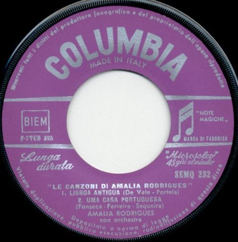 Le Canzoni Di Amalia Rodrigues