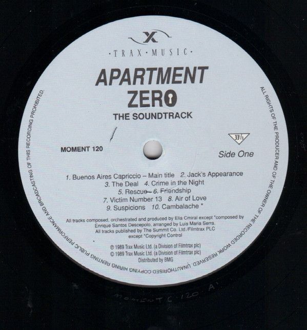 Apartment Zero (An Original Soundtrack Album)