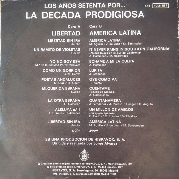 Los Años 70 Por... La Decada Prodigiosa