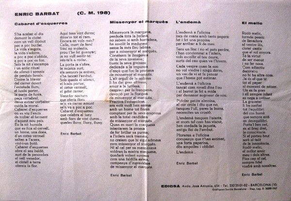 Canta Les Seves Cançons (III)