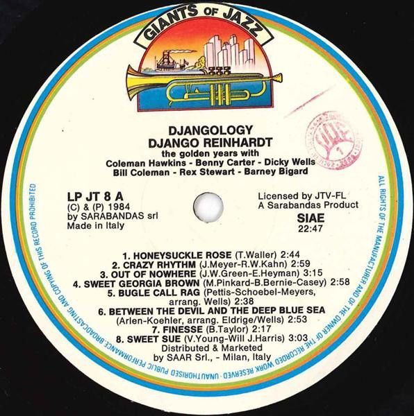 Djangology (The Golden Years With Coleman Hawkins - Benny Carter - Dicky Wells - Bill Coleman - Rex Stewart - Barney Bigard)
