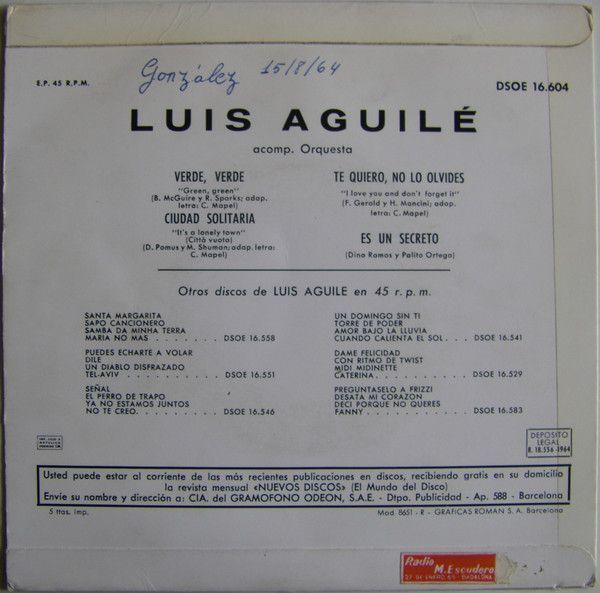 Mas Ritmo.... De Luis Aguile