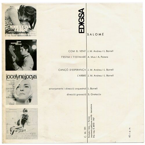 Com El Vent / T'Estim I T'Estimaré / Cançó D'Esperança / L'Arbre