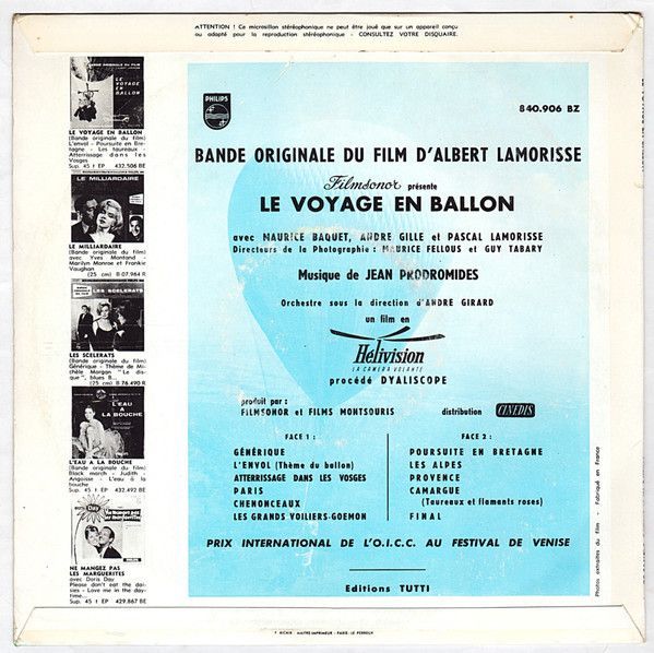 Le Voyage En Ballon (Bande Originale Du Film D'Albert Lamorisse)