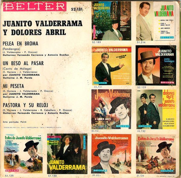Mi Peseta / Un Beso Al Pasar / Pelea En Broma / Pastora Y Su Reloj