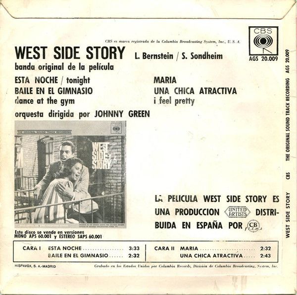 West Side Story - The Original Sound Track Recording