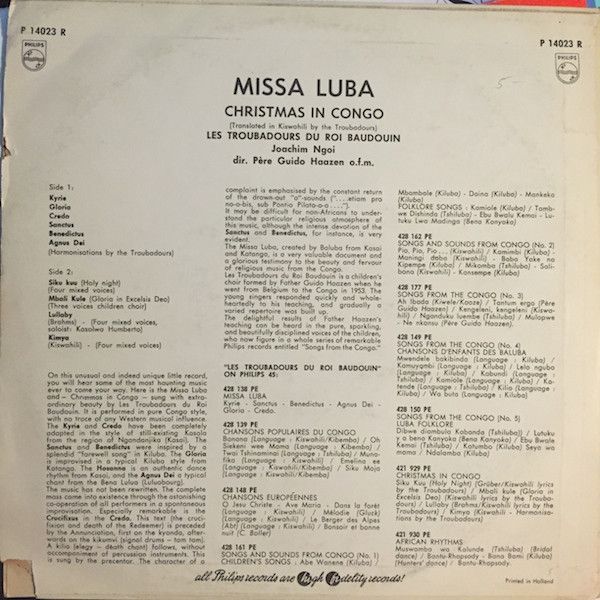 Missa Luba And Christmas In Congo