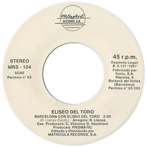 Barcelona Con Eliseo Del Toro / Toda Una Noche