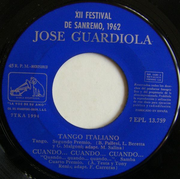 Canta Los Exitos De San Remo 1962