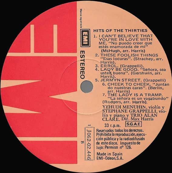 Jealousy - Hits Of The Thirties