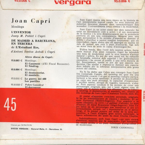 De Madrid A Barcelona En Tercera / L'Inventor