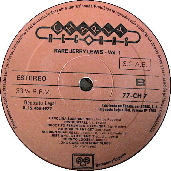 Rare Jerry Lee Lewis Volume 1