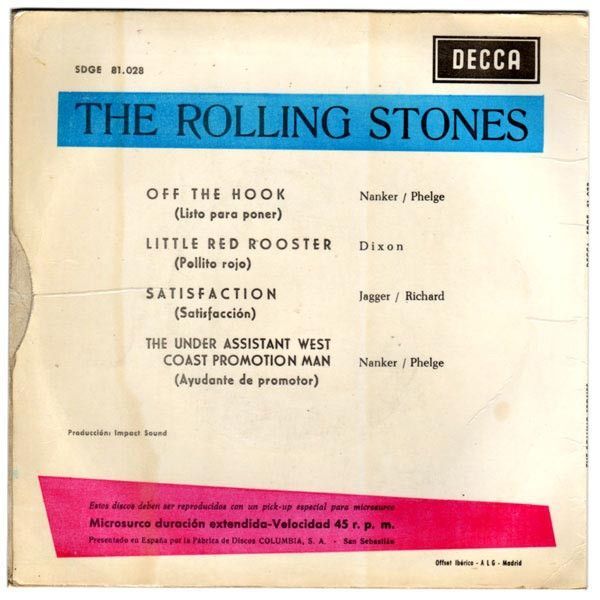 Satisfaction / Off The Hook / Little Red Rooster / The Under Assistant West Coast Promotion Man