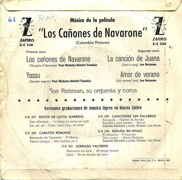 Música De La Película Los Cañones De Navarone
