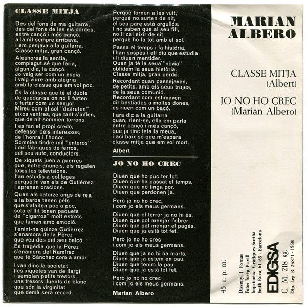 Jo No Ho Crec / Classe Mitja
