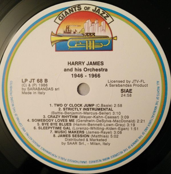 Harry James And His Orchestra 1946-1966