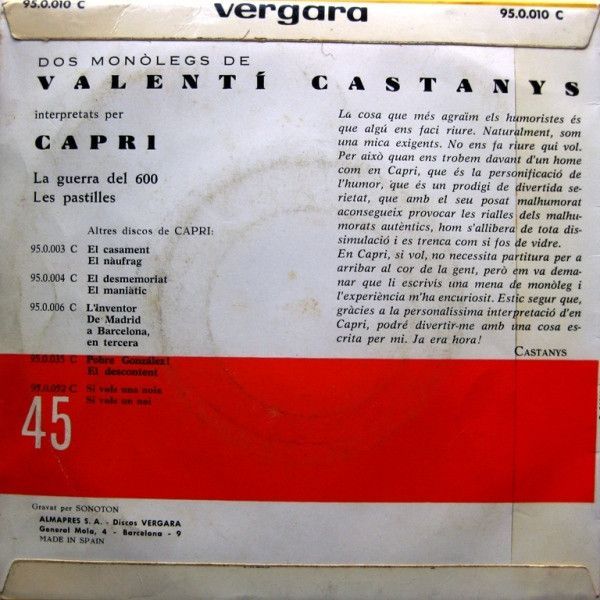 Dos Monòlegs De Castanys Recitats Per Capri