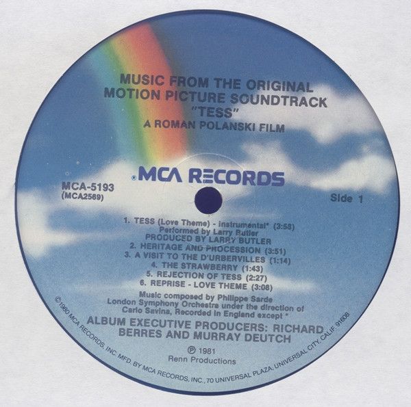'Tess' - Music From The Original Motion Picture Soundtrack - A Roman Polanski Film