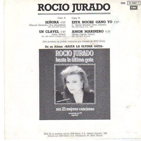 Señora / Un Clavel / Esta Noche Gano Yo / Amor Marinero