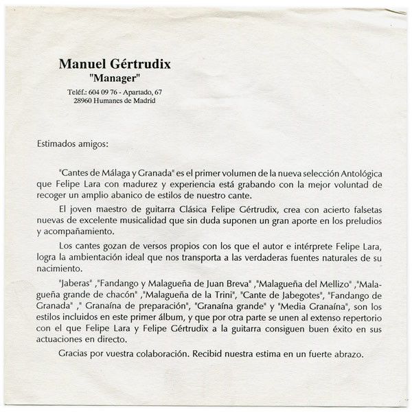 Cantes De Malaga Y Granada