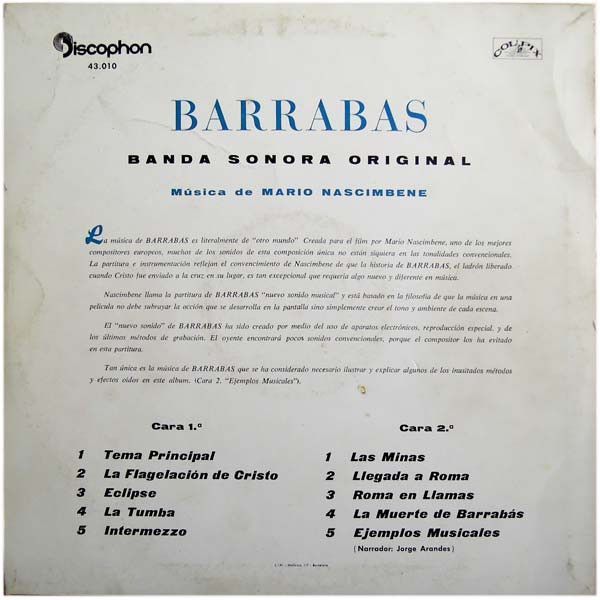OC0yOTA2LmpwZWc.jpeg Barrabás - Original Movie Soundtrack