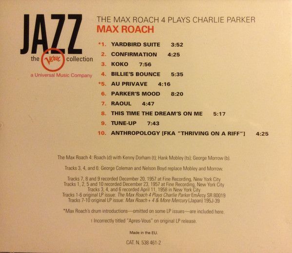 The Max Roach 4 Plays Charlie Parker