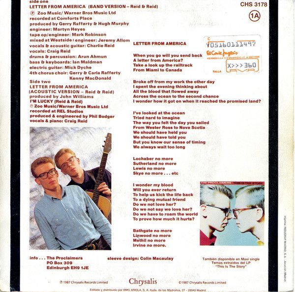 Letter From America (Band Version)