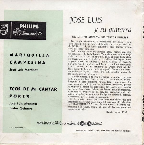 Mariquilla / Campesina / Ecos De Mi Cantar / Poker