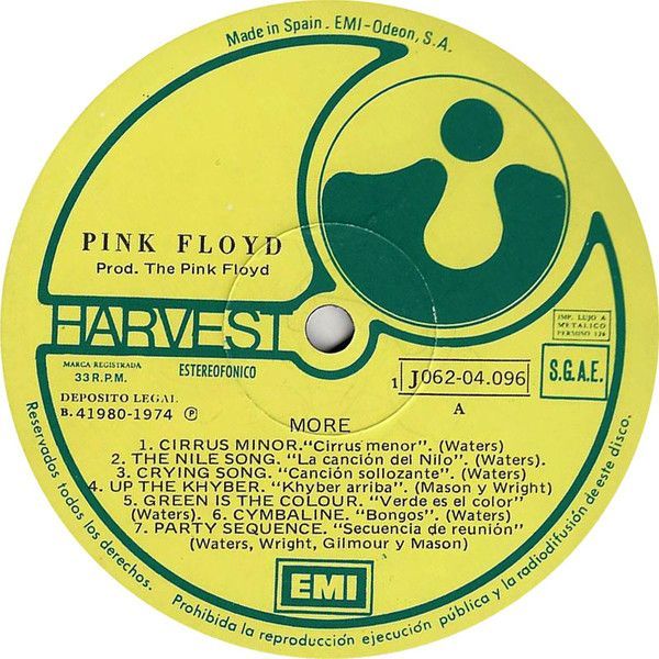 Soundtrack From The Film "More"