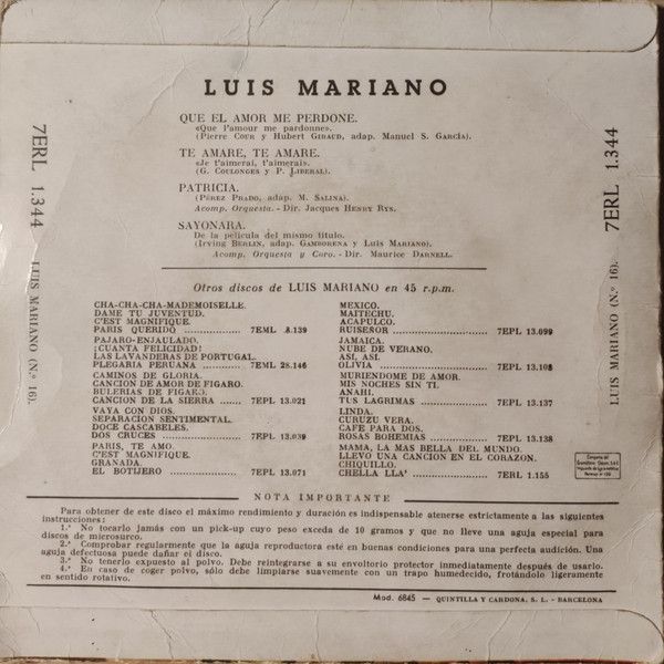Luis Mariano N.º 16