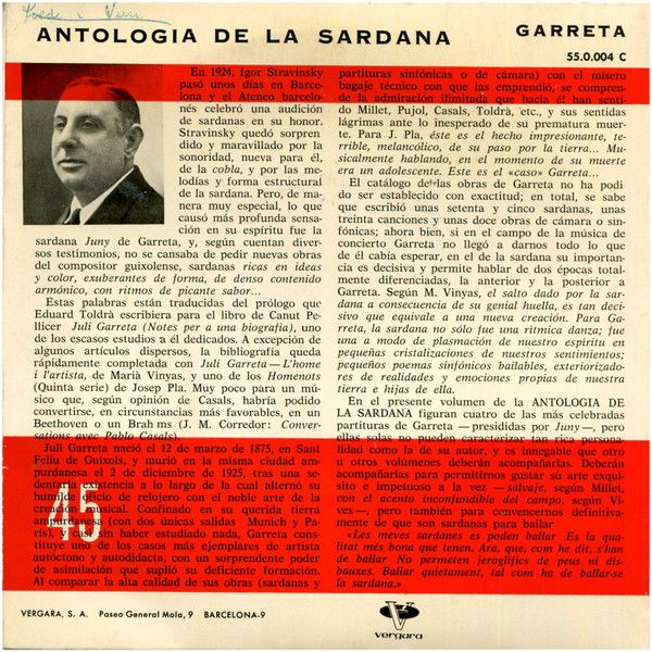 Antología De La Sardana - Garreta (1875-1925)