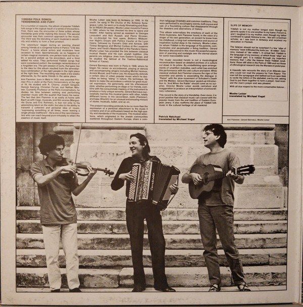 Chansons Yiddish : Tendresses Et Rage