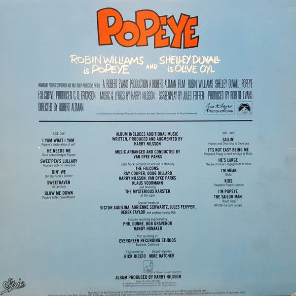Popeye - Original Motion Picture Soundtrack Album