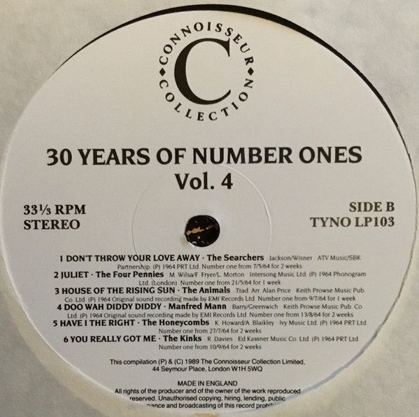 30 Years Of Number 1's Volume 4