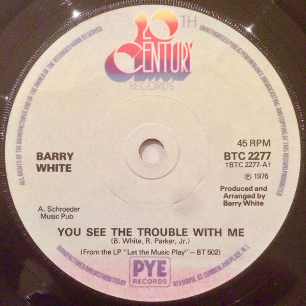 You See The Trouble With Me