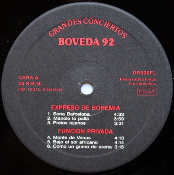 Grandes Conciertos Boveda 92