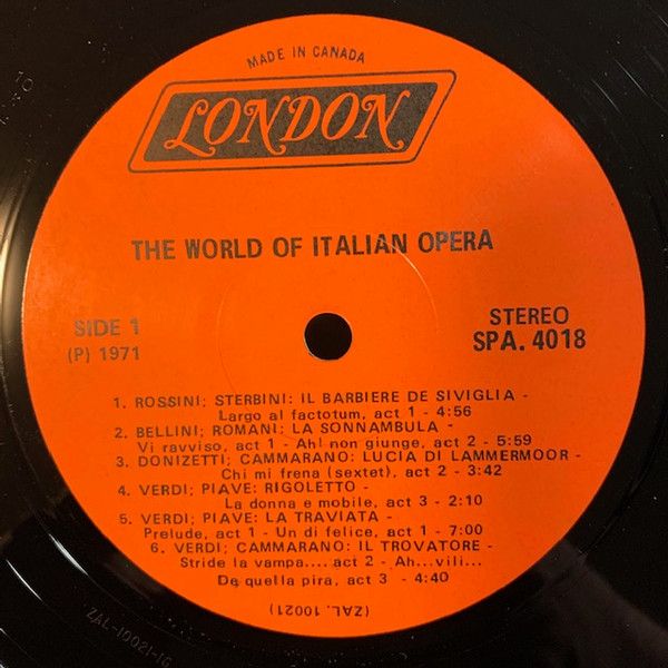 The World Of Italian Opera