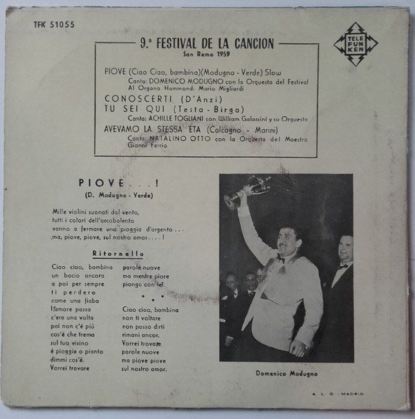 Festival De La Canción - San Remo 1959