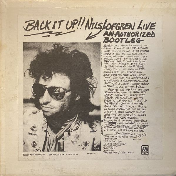 Back It Up!! Nils Lofgren Live An Authorized Bootleg