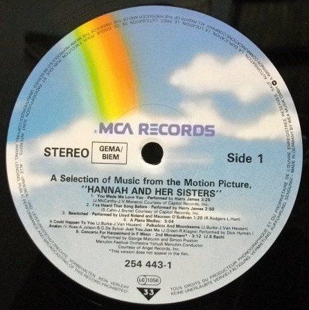 Hannah And Her Sisters (A Selection Of Music From The Motion Picture)
