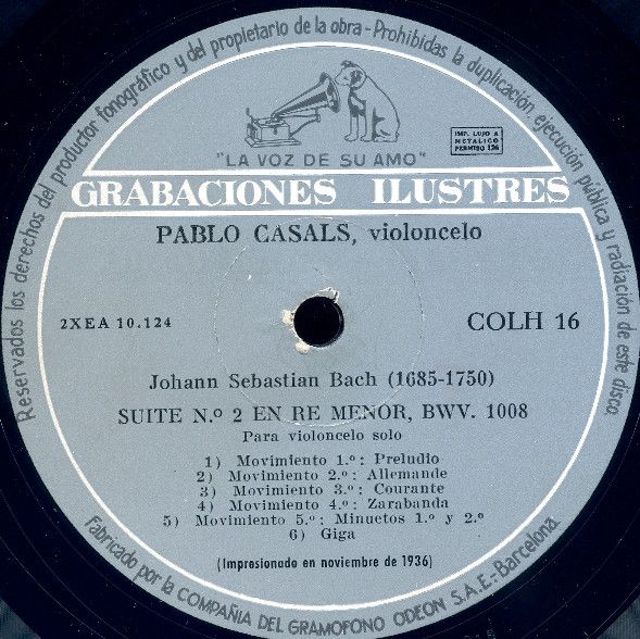 Suites Para Violoncelo Solo Nº 1 En Sol Mayor / Nº. 2 En Re Menor