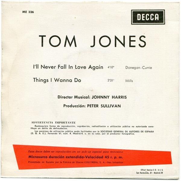 I'll Never Fall In Love Again / Things I Wanna Do