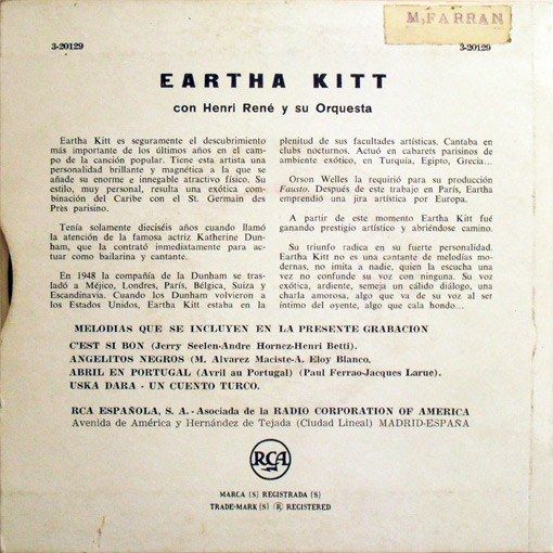 RCA Presenta A Eartha Kitt