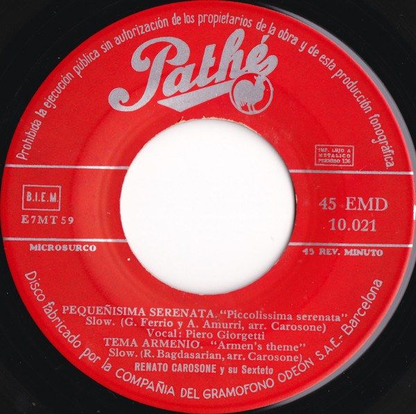 Torero / Los Tres Compadres / Pequeñísima Serenata / Tema Armenio