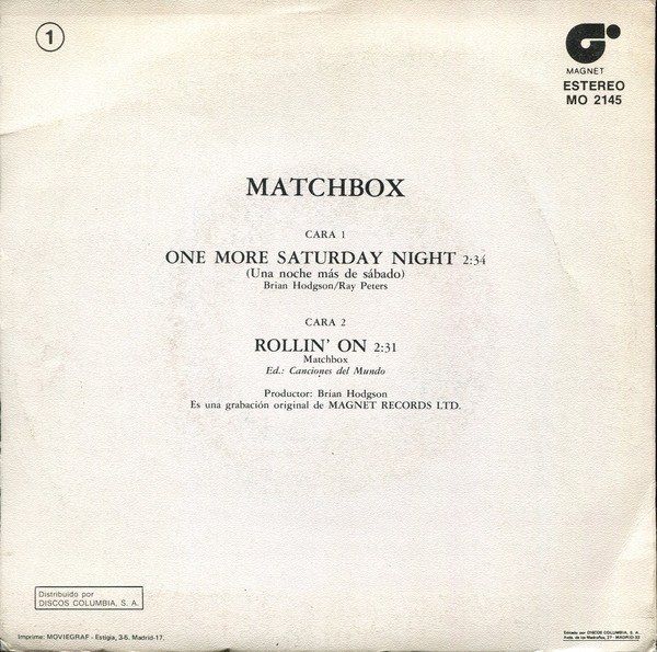 One More Saturday Night (Una Noche De Sabado)